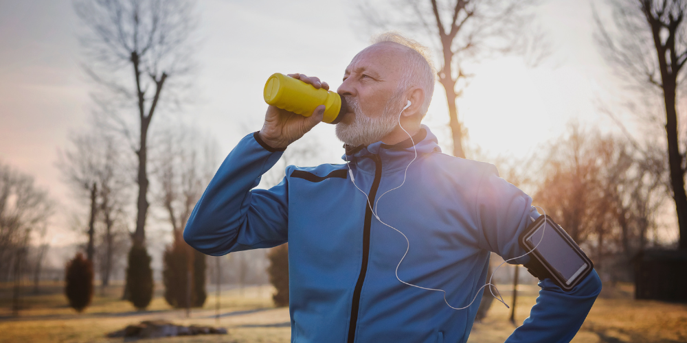 healthy man on a run