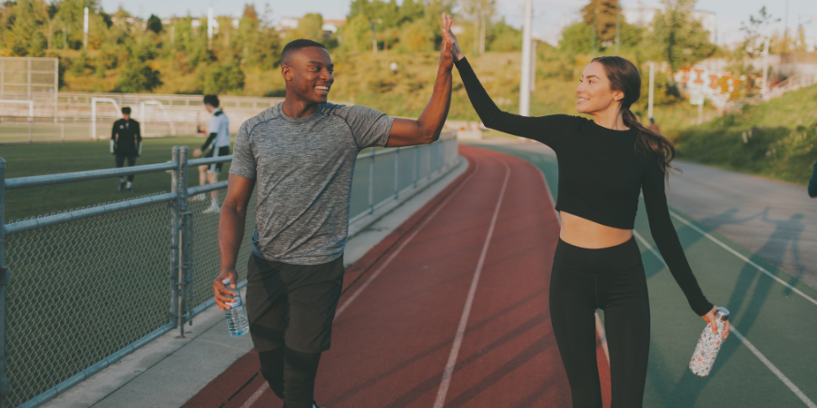 high five after workout